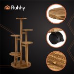 Ruhhy 26041 Stojan na květiny 86 x 33 x 18 cm, hnědý