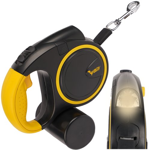 Purlov 25965 Samonavíjacie vodítko 5 m, 10 - 25 kg s LED baterkou