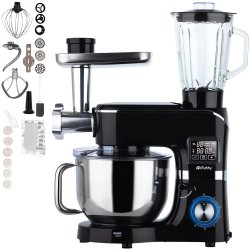 Ruhhy 25728 Kuchyňský robot 6,2 L, 2000 W, s funkcí ohřevu a mlýnkem na maso, černý