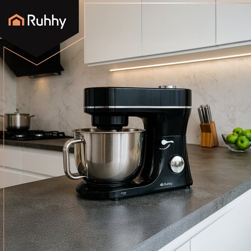 Ruhhy 25728 Kuchyňský robot 6,2 L, 2000 W, s funkcí ohřevu a mlýnkem na maso, černý