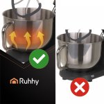 Ruhhy 25729 Kuchyňský robot 5,5 L, 2000 W, s funkcí ohřevu a váhou, černý