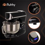 Ruhhy 25729 Kuchyňský robot 5,5 L, 2000 W, s funkcí ohřevu a váhou, černý