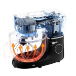 Ruhhy 25729 Kuchyňský robot 5,5 L, 2000 W, s funkcí ohřevu a váhou, černý