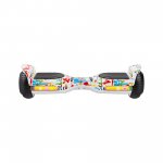 Rebel ZAB0014 Hoverboard LED RGB, 100 kg, 2 x 120 W, biely