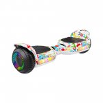 Rebel ZAB0014 Hoverboard LED RGB, 100 kg, 2 x 120 W, biely