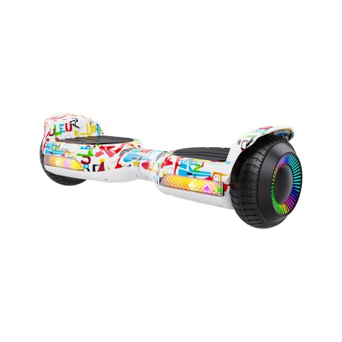 Rebel ZAB0014 Hoverboard LED RGB, 100 kg, 2 x 120 W, bílý