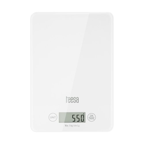 Teesa TSA0804 Digitální kuchyňská váha 5 Kg, slim, bílá