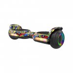 Rebel ZAB0013 Hoverboard LED RGB, 100 kg, 2 x 120 W, černý s graffiti
