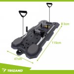 Trizand 26343 Multifunkční Pilates cvičící deska pro efektivní trénink s počítadlem, skládací, šedá