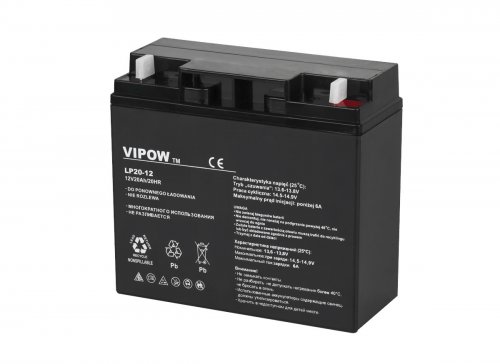 Vipow BAT0218 Gélová dobíjacia batéria 12V/20Ah