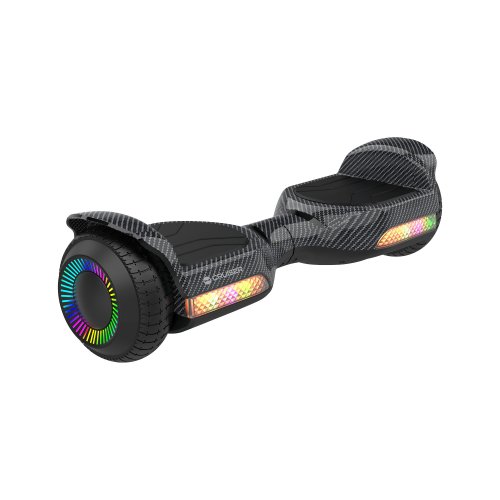 Rebel ZAB0015 Hoverboard LED RGB, 100 kg, 2 x 120 W, Carbon černý 