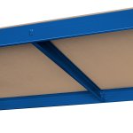 Rebel RB-1251 Kovový skladovací regál, 5 polic, 180 x 90 x 40 cm, 750 kg, modrá