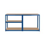 Rebel RB-1251 Kovový skladovací regál, 5 polic, 180 x 90 x 40 cm, 750 kg, modrá