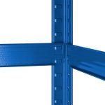 Rebel RB-1251 Kovový skladovací regál, 5 polic, 180 x 90 x 40 cm, 750 kg, modrá