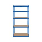 Rebel RB-1251 Kovový skladovací regál, 5 polic, 180 x 90 x 40 cm, 750 kg, modrá