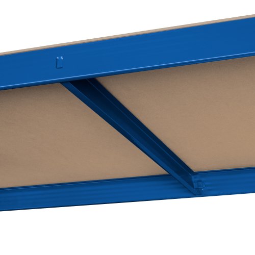 Rebel RB-1251 Kovový skladovací regál, 5 polic, 180 x 90 x 40 cm, 750 kg, modrá