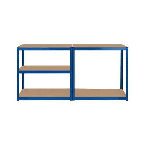 Rebel RB-1251 Kovový skladovací regál, 5 polic, 180 x 90 x 40 cm, 750 kg, modrá