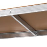 Rebel RB-1250 Kovový skladovací regál, 5 polic, 180 x 90 x 40 cm,  875 kg, stříbrná