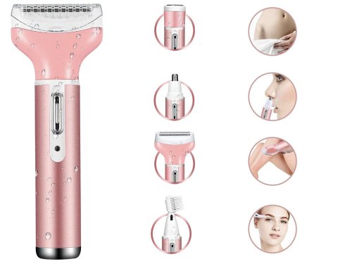 Verk 01582 Multifunkční dámský depilátor 4 v 1, světle růžový