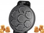 Verk 07254 Vaflovač 1200 W, 7 vaflí, zvieratá, čierny