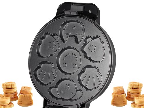 Verk 07254 Vaflovač 1200 W, 7 vaflí, zvířátka, černý