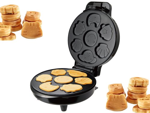 Verk 07254 Vaflovač 1200 W, 7 vaflí, zvířátka, černý