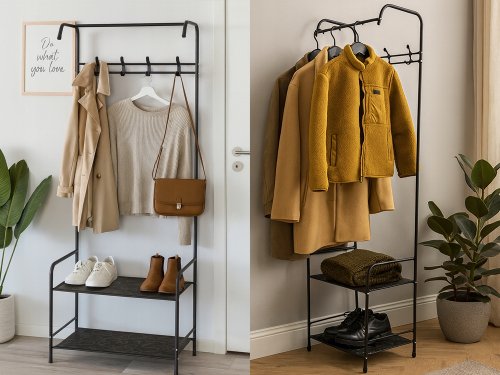 Verk 27524 Verk 27524 Univerzální stojan na oblečení a obuv 165 x 60 cm, bílý