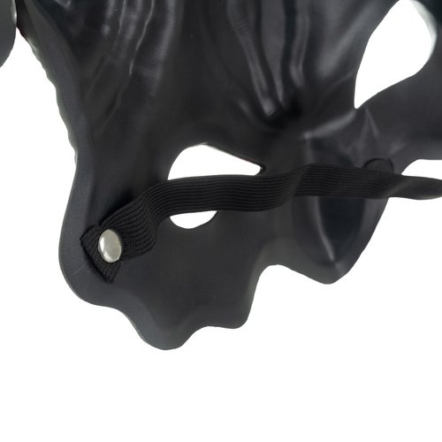Ruhhy 26123 Ďábelská maska s rohy HALLOWEEN, červená