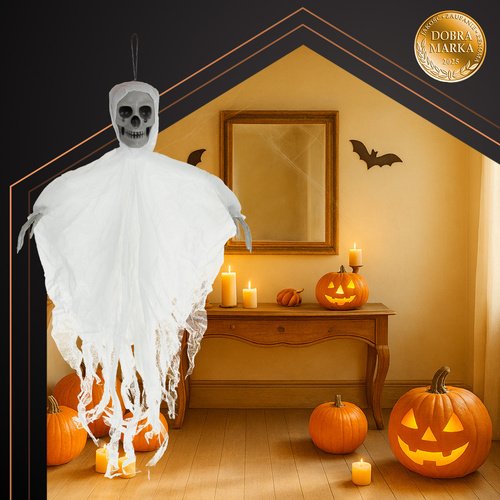 Ruhhy 26124 Bílá závěsná kostra, HALLOWEEN   