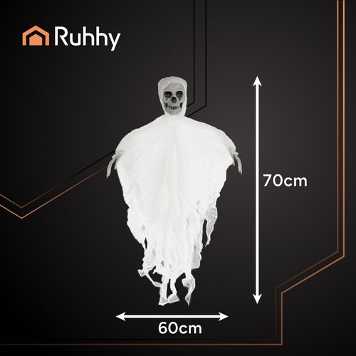 Ruhhy 26124 Bílá závěsná kostra, HALLOWEEN   