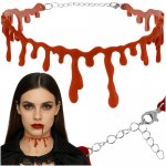 Ruhhy 26143 Náhrdelník v tvare kvapkajúcej krvi, HALLOWEEN