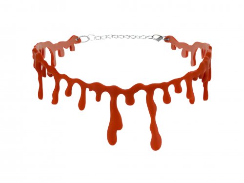 Ruhhy 26143 Náhrdelník v tvare kvapkajúcej krvi, HALLOWEEN