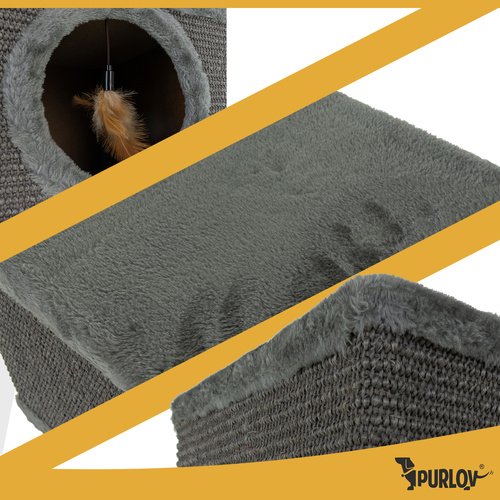 Purlov 26215 Kočičí domeček na nožkách se škrabadlem 