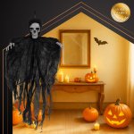 Ruhhy 26125 Čierna závesná kostra, HALLOWEEN