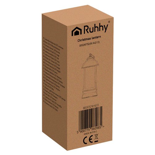 Ruhhy 26752 LED vánoční lucerna 12,5 cm, červená