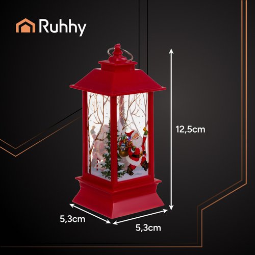 Ruhhy 26752 LED vánoční lucerna 12,5 cm, červená