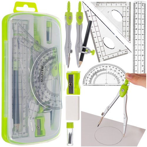 Maaleo 26170 Geometrická sada v pouzdře 10 kusů, zelená
