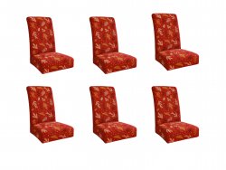 Ruhhy 26638 Elastický vánoční potah na židli 6 ks, červené