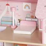 Kruzzel 26364 Domeček pro panenky XXL s LED osvětlením, dřevěný