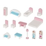 Kruzzel 26364 Domeček pro panenky XXL s LED osvětlením, dřevěný