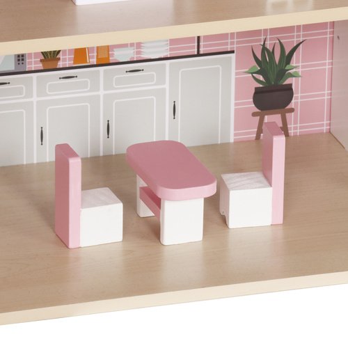 Kruzzel 26364 XXL domček pre bábiky s LED osvetlením, drevený