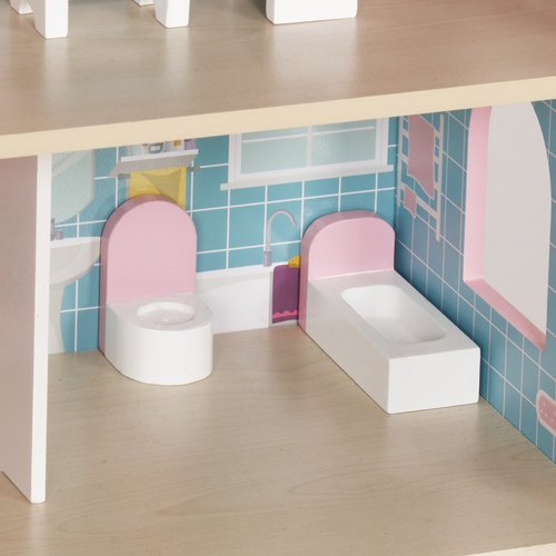 Kruzzel 26364 XXL domček pre bábiky s LED osvetlením, drevený