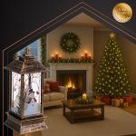 Ruhhy 26754 LED vianočný lampáš 12,5 cm, medený