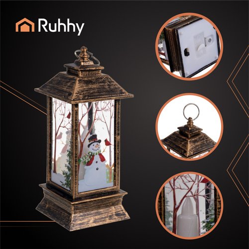 Ruhhy 26754 LED vianočný lampáš 12,5 cm, medený