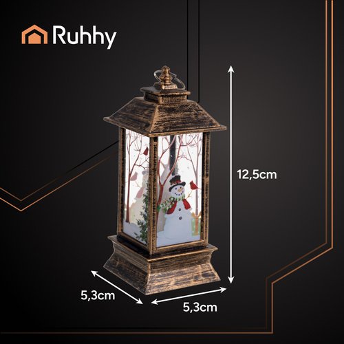 Ruhhy 26754 LED vianočný lampáš 12,5 cm, medený