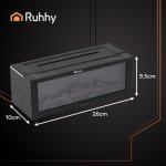 Ruhhy 26453 Dekoratívny zvlhčovač vzduchu RGB LED s efektom plameňa, čierny