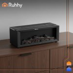 Ruhhy 26453 Dekoratívny zvlhčovač vzduchu RGB LED s efektom plameňa, čierny