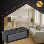 Ruhhy 26453 Dekoratívny zvlhčovač vzduchu RGB LED s efektom plameňa, čierny