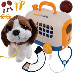 ISO 26511 Malá veterinárna súprava s plyšovým psom a príslušenstvom