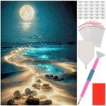 Maaleo 26769 Diamantové malování 40 x 30 cm, Pláž